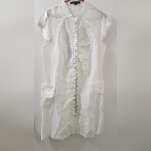 White Button-Down Dress